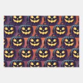 Halloween Spooky Pumpkin Pattern Geschenkpapier Set (Vorderseite 2)
