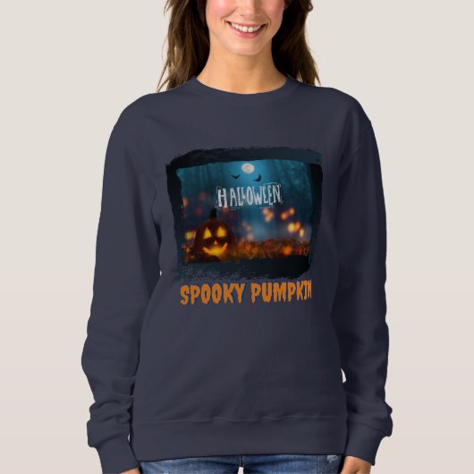 HALLOWEEN SPOOKY PUMPKIN SWEATSHIRT (Vorderseite)
