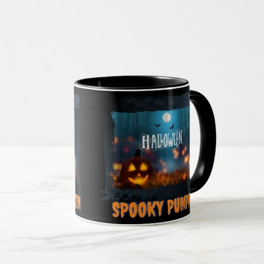 HALLOWEEN SPOOKY PUMPKIN TASSE (VorderseiteRechts)