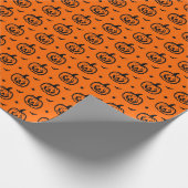 HALLOWEEN SPOOKY PUMPKINS BATS PATTERN GESCHENKPAPIER (Ecke)