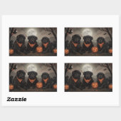 Halloween Spooky Rechteckiger Aufkleber (Blatt)