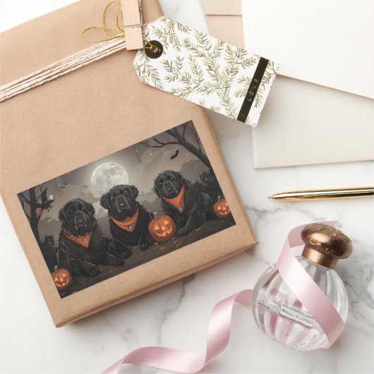 Halloween Spooky Rechteckiger Aufkleber (Schenken)