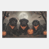 Halloween Spooky Rechteckiger Aufkleber (Vorderseite)