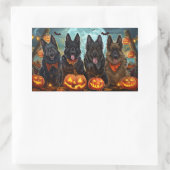 Halloween Spooky Rechteckiger Aufkleber (Tasche)