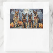 Halloween Spooky Rechteckiger Aufkleber (Tasche)