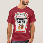 Halloween Spooky Salsa Hot Sauce Ketchup Mustard T-Shirt (Vorderseite)