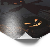 Halloween Spooky Scarecrow Pumpkin Fotodruck (Ecke)
