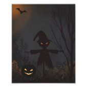 Halloween Spooky Scarecrow Pumpkin Fotodruck (Vorne)
