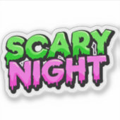 Halloween spooky scary night sticker  (Vorderseite)