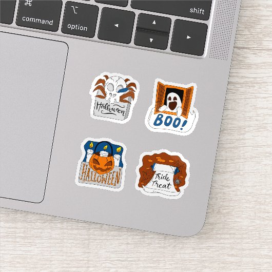 Halloween spooky scary sticker collection (Detail)