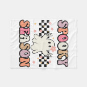 Halloween Spooky Season Ghost Peace Costume Frauen Fleecedecke (Vorderseite (Horizontal))