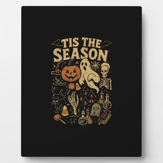 Halloween Spooky Season Pumpkin Witch Tis The Seas Fotoplatte (Vorderseite)