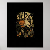 Halloween Spooky Season Pumpkin Witch Tis The Seas Poster (Vorne)
