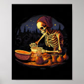 Halloween Spooky Skeleton Clay Pottery Maker Poster (Vorne)