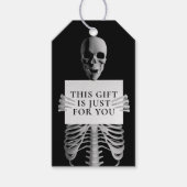 Halloween Spooky Skeleton Custom Black Geschenkanhänger (Vorderseite)
