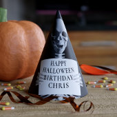 Halloween Spooky Skeleton Custom Black Partyhütchen