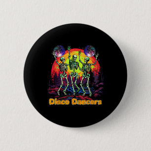 Halloween Spooky Skeleton Disco Tänzer tanzen Button