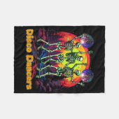Halloween Spooky Skeleton Disco Tänzer tanzen Fleecedecke (Vorderseite (Horizontal))