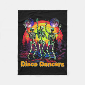 Halloween Spooky Skeleton Disco Tänzer tanzen Fleecedecke