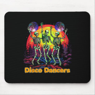 Halloween Spooky Skeleton Disco Tänzer tanzen Mousepad