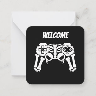 Halloween Spooky Skeleton Gamer Controller Gaming Mitteilungskarte