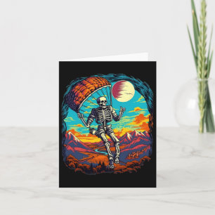 Halloween Spooky Skeleton Paragliding Skydiving Karte