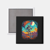 Halloween Spooky Skeleton Paragliding Skydiving Magnet (Vorderseite/Rückseite)