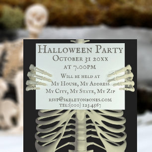 Halloween Spooky Skeleton Party Einladung