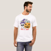 Halloween Spooky Skull and Pumpkin - Trick oder Tr T-Shirt (Vorne ganz)