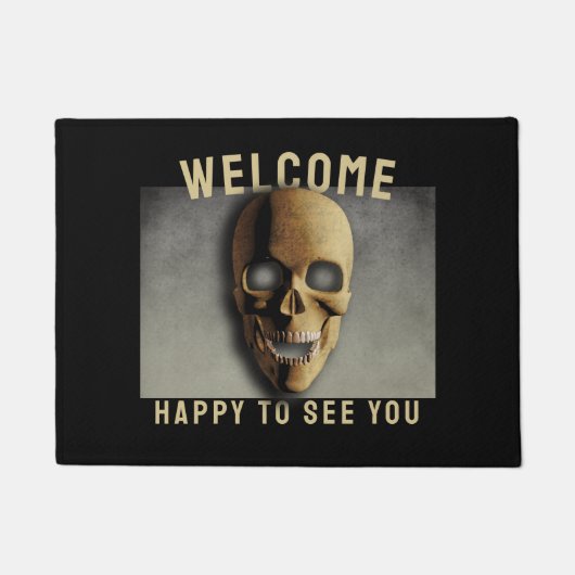 Halloween Spooky Skull Willkommen Doormat Fußmatte (Vorderseite)