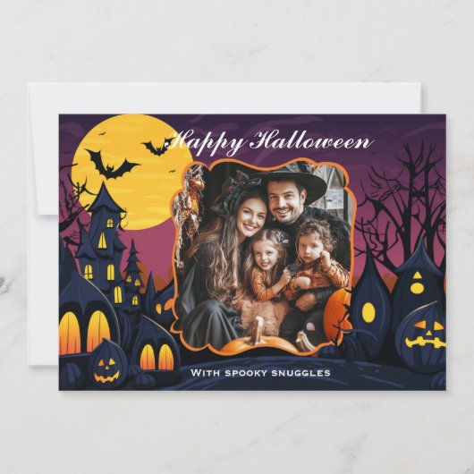 Halloween Spooky Snuggles Karte (Vorderseite)