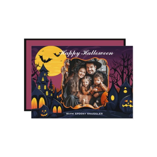 Halloween Spooky Snuggles Karte (Vorderseite/Rückseite Beispiel)