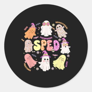 Halloween Spooky Special Bildung Team Runder Aufkleber