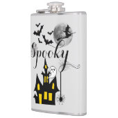 Halloween Spooky Spider Fledermäuse mit Spuk Haus Flachmann (Links)