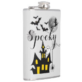 Halloween Spooky Spider Fledermäuse mit Spuk Haus Flachmann (Rechts)
