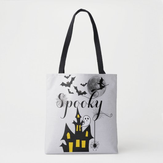 Halloween Spooky Spider Fledermäuse mit Spuk Haus Tasche (Vorderseite)
