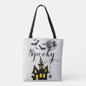 Halloween Spooky Spider Fledermäuse mit Spuk Haus Tasche (Rückseite)