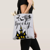 Halloween Spooky Spider Fledermäuse mit Spuk Haus Tasche (Von Nahem)