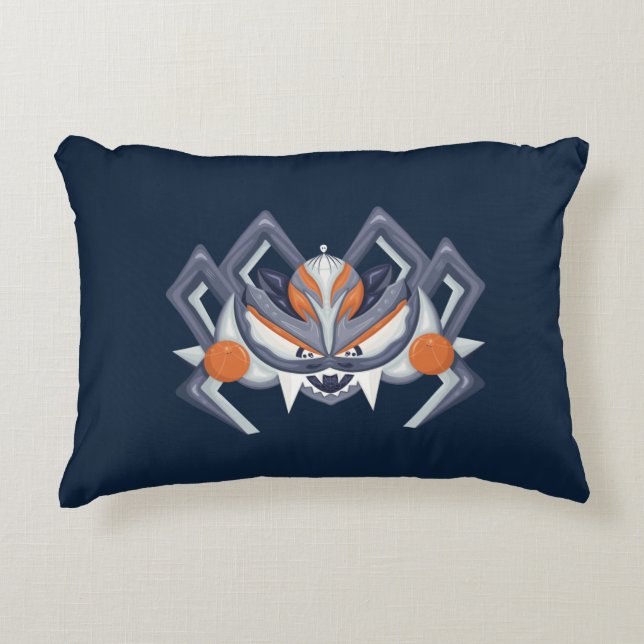 Halloween Spooky Spider / König von Kürbis Dekokissen (Vorderseite)