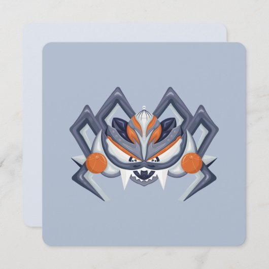 Halloween Spooky Spider / König von Kürbis Einladung (Vorne/Hinten)