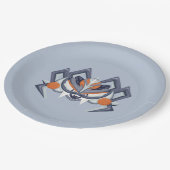 Halloween Spooky Spider / König von Kürbis Pappteller (Schrägansicht)