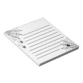 Halloween Spooky Spider Web Lined Paper Notepad Notizblock (angewinkelt)