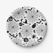 Halloween Spooky Spidernetze Pappteller (Vorderseite)