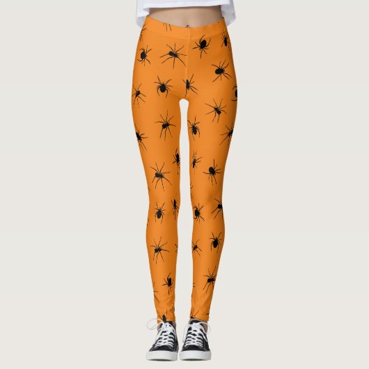 Halloween Spooky Spirit Orange Leggings (Vorderseite)