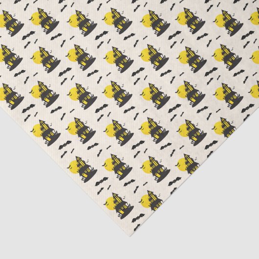 Halloween Spooky Spuk House Flying Bats Seidenpapier (Ausschnitt)