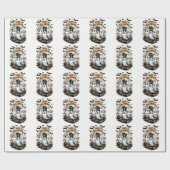 Halloween Spooky Spuk House Ghost und Fleet Geschenkpapier (Flach)