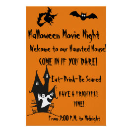 Halloween Spooky Spuk House Movie Night Poster