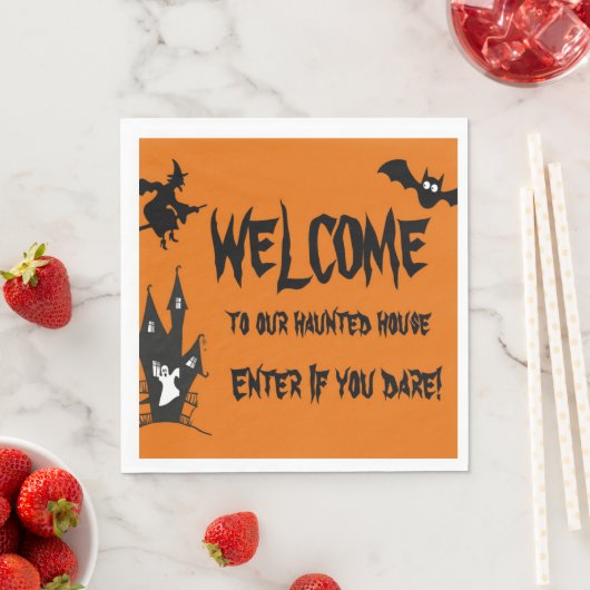 Halloween Spooky Spuk House Paper Serviette (Beispiel)