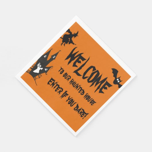 Halloween Spooky Spuk House Paper Serviette (Ecke)