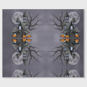 Halloween Spooky Spuk House & Pumpkin Geschenkpapier (Flach)